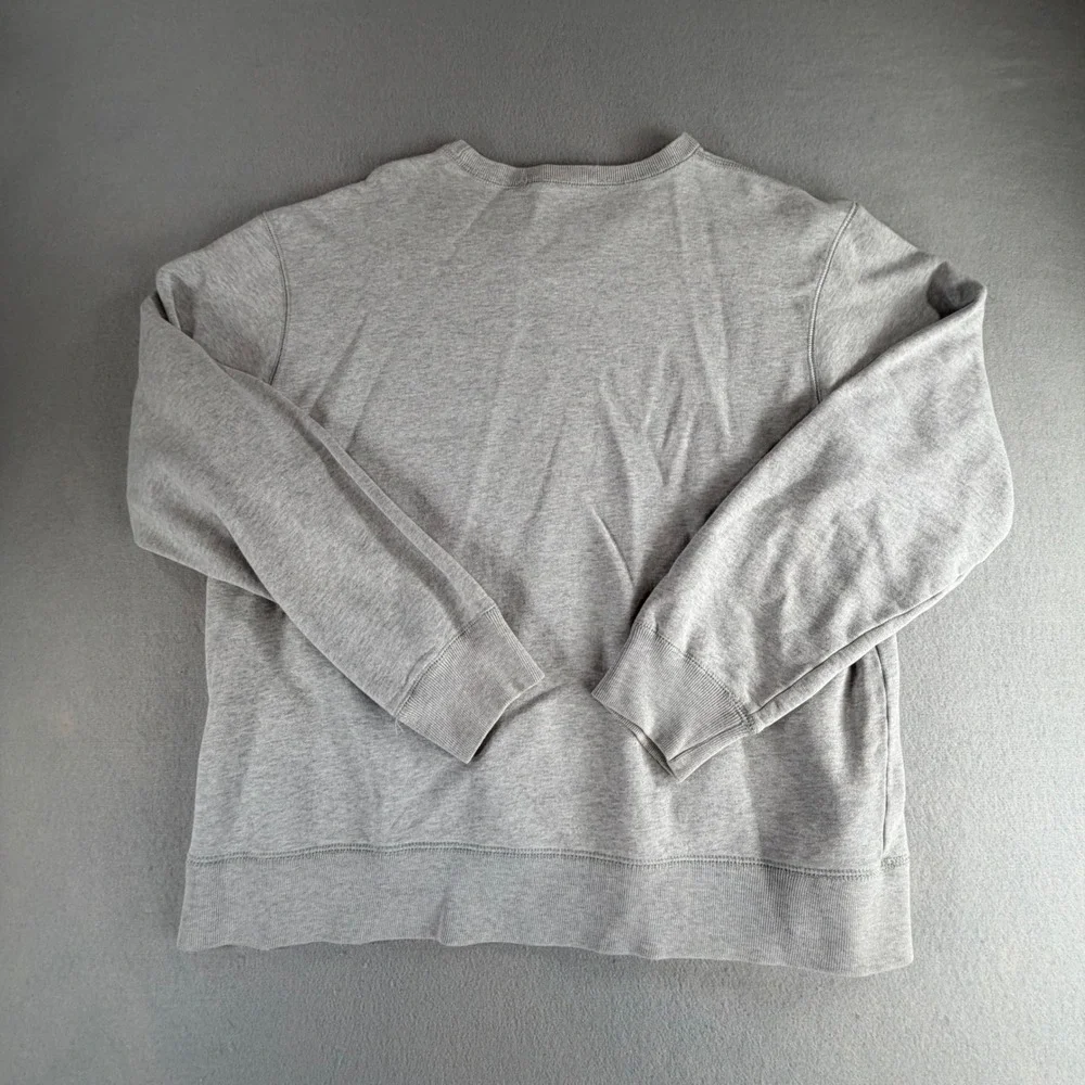 Polo Ralph Lauren Men's Gray Fleece V-Notch Crew Neck Sweatshirt Pony Pullover